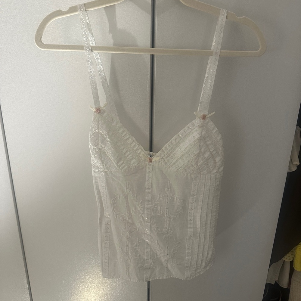 ZARA WHITE LACE CAMI